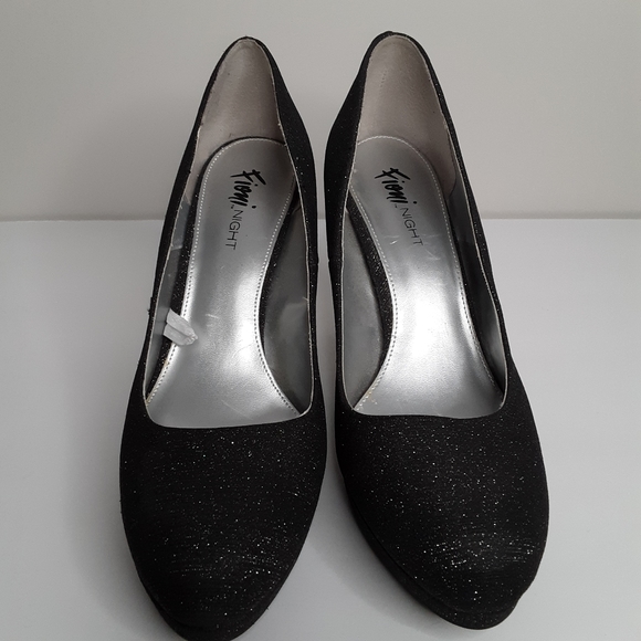 Fioni black sparkle platform heels pumps - Picture 2 of 7